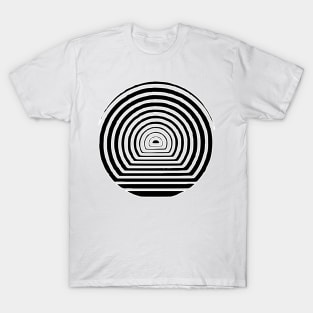 Black and White Optical Illusion T-Shirt